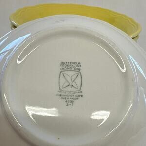 Federalist Vintage  1960s Lemon Ironstone 6 1/2" Bowls Japan Set of 7 bowls